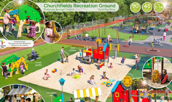 Churchfields recreation ground play area design