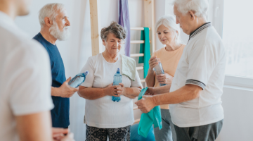 Older people exercising 