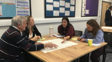 Climate Change Citizens Panel in group discussion